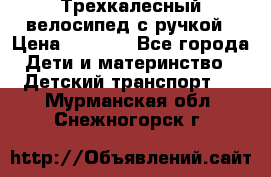 Трехкалесный велосипед с ручкой › Цена ­ 1 500 - Все города Дети и материнство » Детский транспорт   . Мурманская обл.,Снежногорск г.